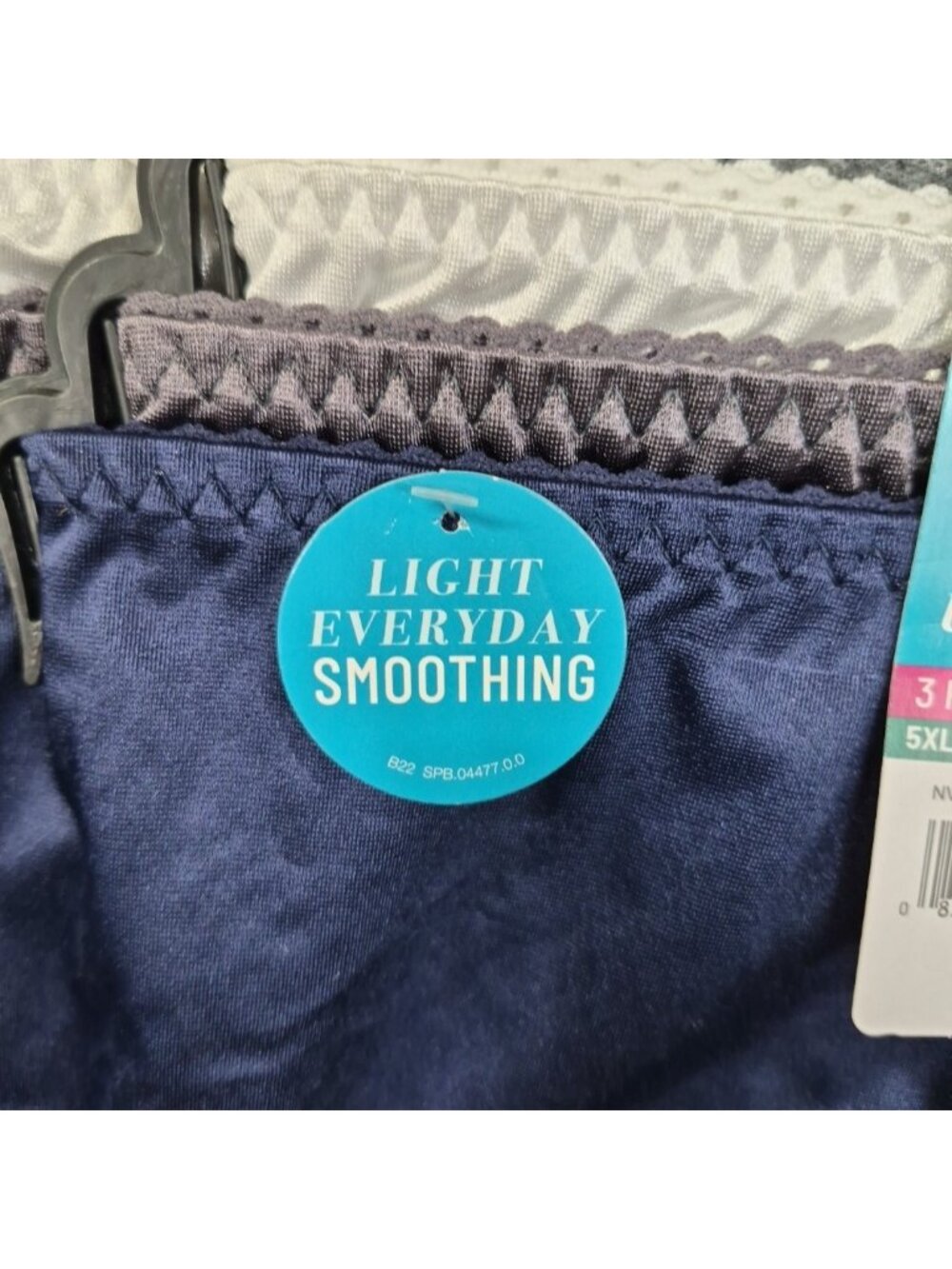 5XL /12 Vanity Fair Radiant Collection 3 Pk Briefs Light Control Navy Grey White - Picture 3 of 4